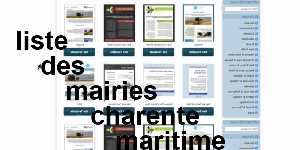 liste des mairies charente maritime