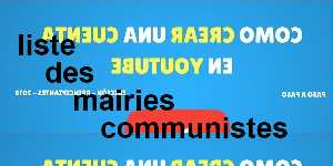 liste des mairies communistes