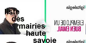 liste des mairies haute savoie