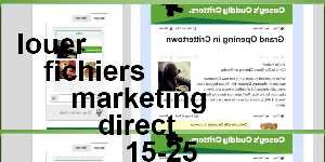 louer fichiers marketing direct 15-25 ans