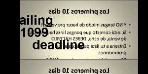 mailing 1099 deadline