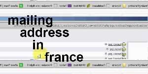 mailing address in france