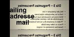 mailing adresse mail