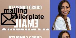 mailing boilerplate