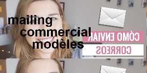 mailing commercial modèles