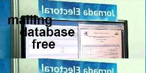 mailing database free