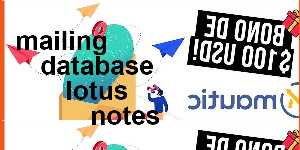 mailing database lotus notes