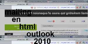 mailing en html outlook 2010