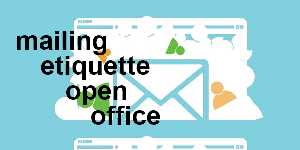 mailing etiquette open office