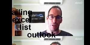 mailing excel list outlook