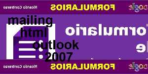 mailing html outlook 2007