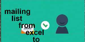 mailing list from excel to word