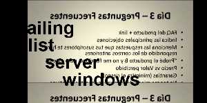 mailing list server windows