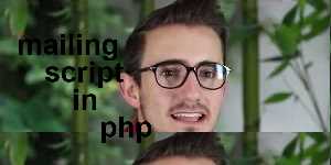 mailing script in php