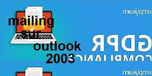mailing sur outlook 2003