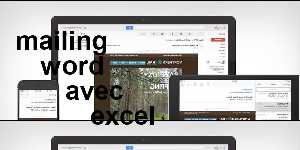 mailing word avec excel