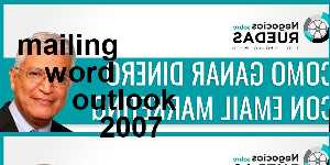mailing word outlook 2007