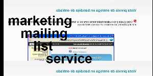 marketing mailing list service