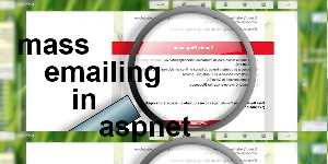 mass emailing in aspnet