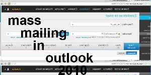 mass mailing in outlook 2010