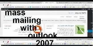 mass mailing with outlook 2007