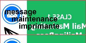 message maintenance imprimante