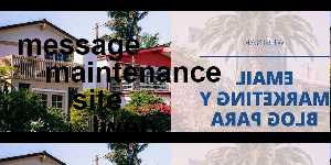message maintenance site web
