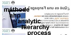 méthode ahp (analytic hierarchy process
