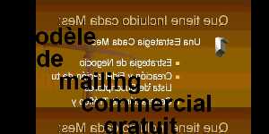 modèle de mailing commercial gratuit