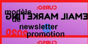 modèle de newsletter promotion
