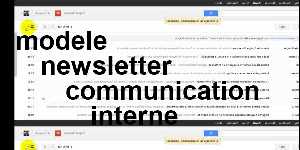 modele newsletter communication interne