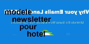 modele newsletter pour hotel