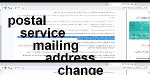 postal service mailing address change