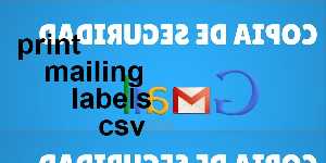 print mailing labels csv