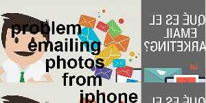 problem emailing photos from iphone