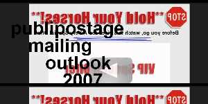 publipostage mailing outlook 2007
