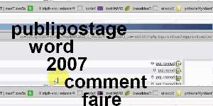 publipostage word 2007 comment faire