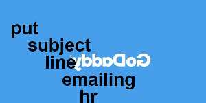 put subject line emailing hr