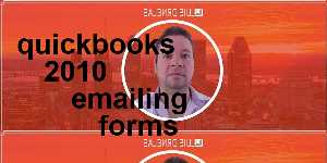 quickbooks 2010 emailing forms