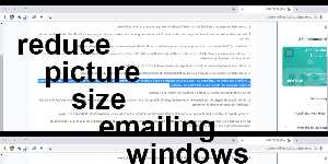 reduce picture size emailing windows 7