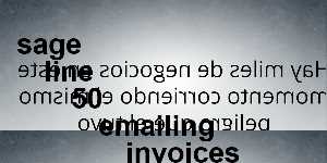 sage line 50 emailing invoices
