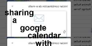 sharing a google calendar with a mailing list