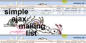 simple ajax mailing list