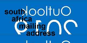 south africa mailing address