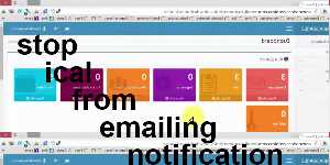 stop ical from emailing notification