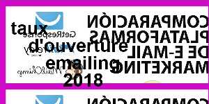 taux d'ouverture emailing 2018