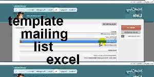 template mailing list excel