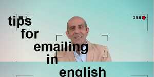 tips for emailing in english