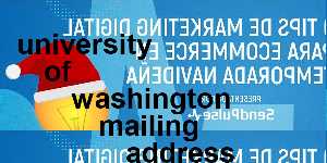 university of washington mailing address