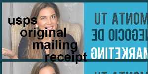 usps original mailing receipt